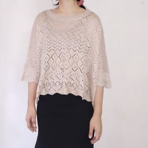 Loose knit cropped sweater